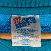 90's Hanes ヘインズ Clay's Corner クレイズコーナー 半袖 Tシャツ ブルー Size XL 福生店