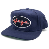 90's ERIC HAZE エリック・ヘイズ 6パネルキャップ ネイビー オーバルロゴ刺繡 Sportcap 福生店