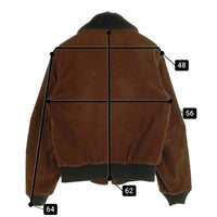 70's WEATHERCASTER ウェザーキャスター ジップアップコーデュロイジャケット 襟ボア リブ ブラウン USA製 Size 38 福生店