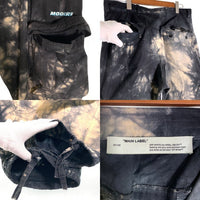 OFF-WHITE オフホワイト タイダイ染め リップストップ カーゴパンツ 裾ラインストーン ブラック OMCF015S20H86020 Size 32 福生店