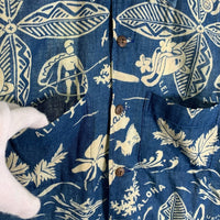 SUN SURF サンサーフ ガーゼコットン アロハシャツ ブルー SS37217 Size M 福生店
