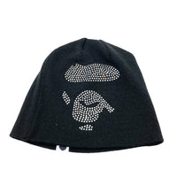 A BATHING APE アベイシングエイプ Swarovski スワロフスキー APE FACE ニットキャップ ブラック 瑞穂店
