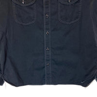 BUZZ RICKSON'S バズリクソンズ BR26081 ヘリンボーン コットンツイル 長袖ワークシャツ ブラック size15-15 1/2 瑞穂店