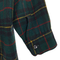 70's PENDLETON ペンドルトン オープンカラー ウール タータンチェック ボードシャツ グリーン Size XL 福生店