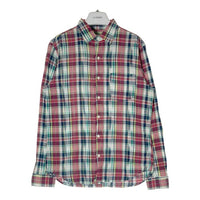 GOODENOUGH グッドイナフ GE-143004 バックロゴ マドラスチェック 長袖シャツ レッドxブルー sizeL 瑞穂店