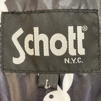 SCHOTT ショット PLAYBOY プレイボーイ 中綿ベスト ブラック sizeL 瑞穂店