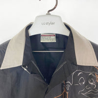 PLATINUM FUBU プラチナムフブ 90S 半袖シャツ ブラック×グレー sizeXL 瑞穂店