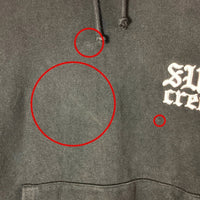 Subciety サブサエティ SUBcrew エンブロイダリー プルオーバーパーカー ブラック sizeL 瑞穂店