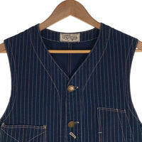 FREEWHEELERS フリーホイーラーズ UNION SPECIAL OVERALLS ウォバッシュストライプ コンダクターベスト インディゴ Size 38 福生店