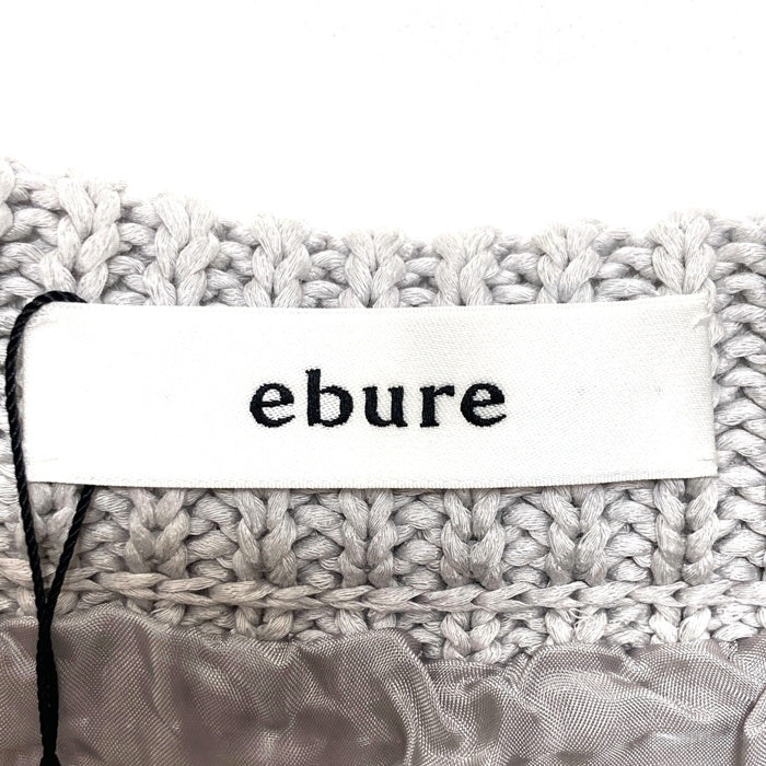 ebure エブール コットンテープ畦スカート グレー size38 タグ