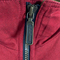 80’s L.L.Bean エルエルビーン スタンドカラー コットンキャンバスジップアップジャケット ウールチェックライナー レッド Size M 福生店