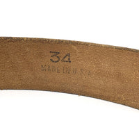 BRACKNEY LEATHER WORKS USA製 オーバルバックル レザーベルト ブラウン Size 34 福生店