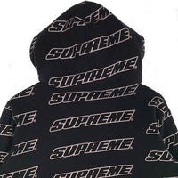 SUPREME シュプリーム 18SS Repeat Zip Up Hooded Sweatshirt ジップアップ フーディー パーカー ブラック カナダ製 Size S 福生店