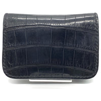 革物公房大輔 クロコダイル レザーウォレット 札 小銭入れ有 ブラック 福生店