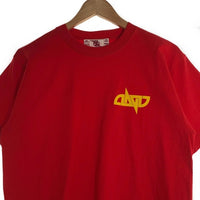 Dagda Leathers ダグダレザーズ プリントTシャツ 袖刺繡 レッド 旧マッコイ 滝沢氏 2 Size M 福生店
