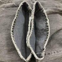 MOUSSY マウジー CUT OUT WIDE STRAIGHT カットアウトワイドストレートデニム ブラック size23 瑞穂店