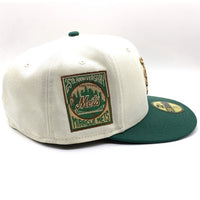 New Era ニューエラ 59FIFTY ニューヨーク・メッツ 25周年パッチ ベースボールキャップ クリーム グリーン Size 7 7/8 (62.5cm) 福生店