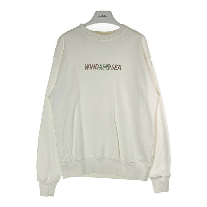 WIND AND SEA ウィンダンシー XMAS RHINE STONE CREW NECK トレーナー ホワイト sizeM 瑞穂店