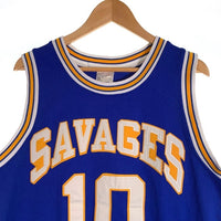 80's adidas アディダス SAVAGES Dennis Rodman デニス・ロッドマン ゲームシャツ ユニフォーム ブルー Size XXL 福生店