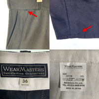 WEAR MASTERS ウエアマスターズ コットン トラウザー パンツ ブラック アトラクションズ Size 36 福生店
