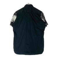 JUNYA WATANABE COMME des GARCONS MAN ジュンヤワタナベ コムデギャルソンマン WS-B014 AD2016 袖キュプラ総柄切替 半袖シャツ ブラック sizeS 瑞穂店