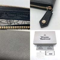 Vivienne Westwood ヴィヴィアンウエストウッド ラウンドジップ長財布 オーブ 箱付き ブラック 瑞穂店