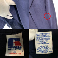 RUSSELL ATHLETIC ラッセルアスレチック プルオーバー フーディー パーカー ネイビー メキシコ製 Size XL 福生店