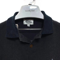 Vivienne Westwood MAN ヴィヴィアンウェストウッドマン オーブ刺繡 鹿の子 ポロシャツ ブラック Size 44 瑞穂店