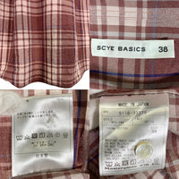 SCYE BASICS サイベーシックス コットン タータンチェック 長袖シャツ MPS-244 Size 38 福生店