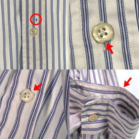 Ralph Lauren ラルフローレン YARMOUTH ボタンダウン ストライプシャツ ホワイト ブルー Size 16 1/2 福生店