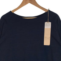PHIGVEL フィグベル インディゴ染め Tシャツ ネイビー ネック広め Size 40 福生店