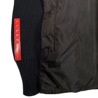 PRADA SPORT プラダスポーツ ナイロン切替 ジップアップ コットンリブ ブルゾン ブラック Size 50 福生店