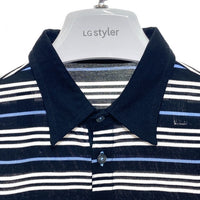 BURBERRY BLACK LABEL バーバリーブラックレーベル コットンボーダーポロシャツ ブラック BMV03-901-09 Size 1 瑞穂店