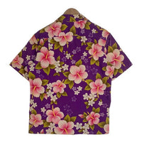 70’s Ui-Maikai 総柄 オープンカラー ハワイアンシャツ アロハ パープル アロハ Size M-L 相当 福生店