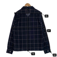 NITEKLUB ナイトクラブ ウール オープンカラーチェックシャツ ネイビー NK07-S001 Size 44 福生店