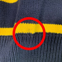 RALPH LAUREN RUGBY ラルフローレンラグビー ボーダーフェルトワッペン コットンセーター ネイビー イエロー Size S 福生店
