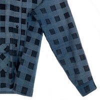 70`s Sears シアーズ Denim doctors デニムドクターズ リメイク プリントフランネルシャツ フラワースタッズ ブルー Size M 相当 福生店