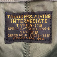 HOUSTON ヒューストン USAF A-11B フライトパンツ オリーブ size38 瑞穂店