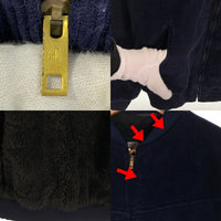 Silver Stone シルバーストーン コーデュロイ ジップアップ リブブルゾン ネイビー 内ボア Size 48 福生店