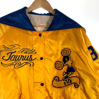 70's~ DeLONG デロング ナイロン スタジアムジャンパー セーラー フード レディース イエロー USA製 Size L 福生店