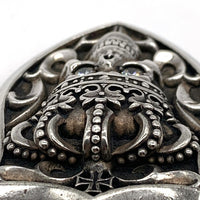 Justin Davis ジャスティンデイビス 内山英雄 クラウンスカル シールド ペンダントトップ SV925 ジルコニア 福生店