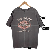 80-90's Harley-Davidson ハーレーダビッドソン イーグル バー&シールド プリントTシャツ フェードブラック Hanes USA製 Size XL 福生店