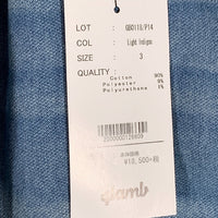 glamb グラム Dion cropped knit denim ディオンクロップドニットデニムパンツ ライトインディゴ GB0118/P14 Size 3 福生店