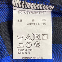 glamb グラム バッファローチェック フランネルシャツ ブルー ブラック GB17SM/SH07 Size 3 瑞穂店