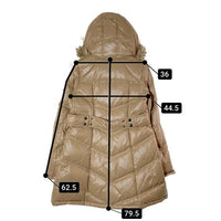 BURBERRY BLUE LABEL バーバリーブルーレーベル FRF01-532-50 ファー付きダウンジャケット ブラウン size38 瑞穂店