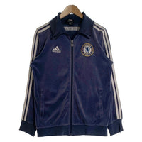 adidas アディダス CHELSEA FC チェルシー FC ベロア トラックジャケット 刺繡ロゴ ネイビー E91593 Size L 福生店