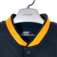 SKATE PARK スケートパーク 袖レザー ワッペンスタジャン ブラック sizeM 瑞穂店