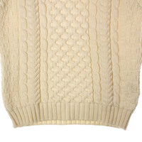 L.L.Bean エルエルビーン アイルランド製 フィッシャーマンセーター くるみボタン アイボリー sizeM 瑞穂店