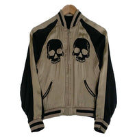 Back Street Crawler バックストリートクラウラー REVERSIBLE SKULL SOUVENIR JACKET ジップアップ リバーシブル スカル スーベニア ジャケット スカジャン ブラック ベージュ 52133301 Size S 福生店