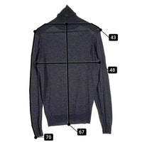 JOHN SMEDLEY ジョンスメドレー ウール タートルネックセーター グレー 薄手 Size M 福生店
